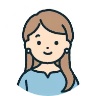 スーツを着たロングヘアの女性のイラスト